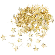 200 14 mm stern-nieten metall gold zum basteln scrapbooking