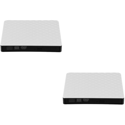 2Pcs USB 3.0 External DVD Burner Ultra Slim for Laptop Desktop 2