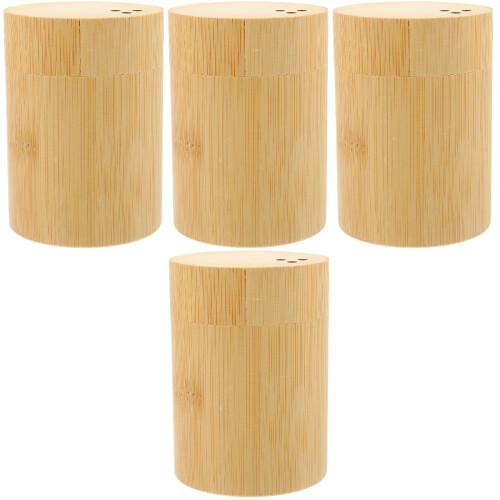 4Pcs Bamboo Toothpick Box Fruit Picks Dispenser Portable Holder 2