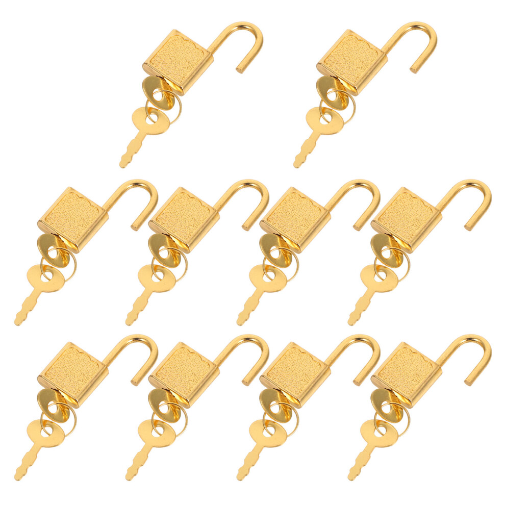 Photos - Door Lock 40 Sets Mini Golden Padlock With Key For Keepsake Box Diary Storage