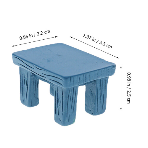 2Stk Blaue Simulierte Harz Schreibtisch Mikro 1