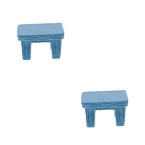 2Stk Blaue Simulierte Harz Schreibtisch Mikro 2