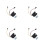 4Pcs Electronic Rotary Latch Waterproof Lock For Logistics Cabinet 4