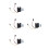4Pcs Electronic Rotary Latch Waterproof Lock For Logistics Cabinet 8