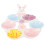2Pcs Ceramic Egg Trays Cartoon Egg Holders Storage Stands 2