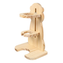 1 verstellbarer holz wasserflaschenhalter für kleine haustiere