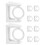 40 Pcs Adhesive Curtain Pole Brackets White Plastic With Rotating Hooks 1