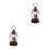 2Pcs Christmas Snow Globes Lantern Table Decor Battery And Usb Powered 4