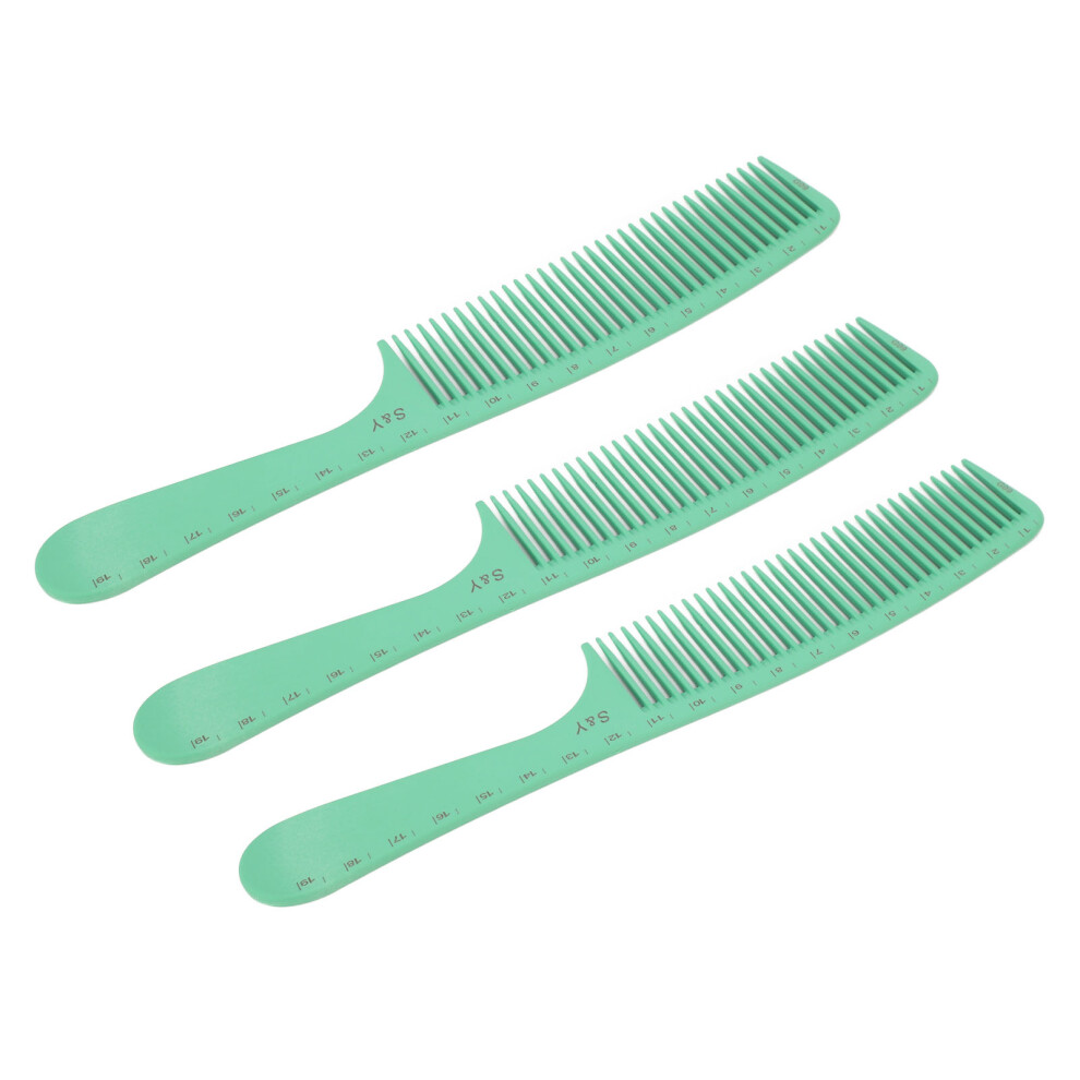 3Pcs Wide Tooth Detangling Hair Comb Abs Static-Free Round Handle for Men Women