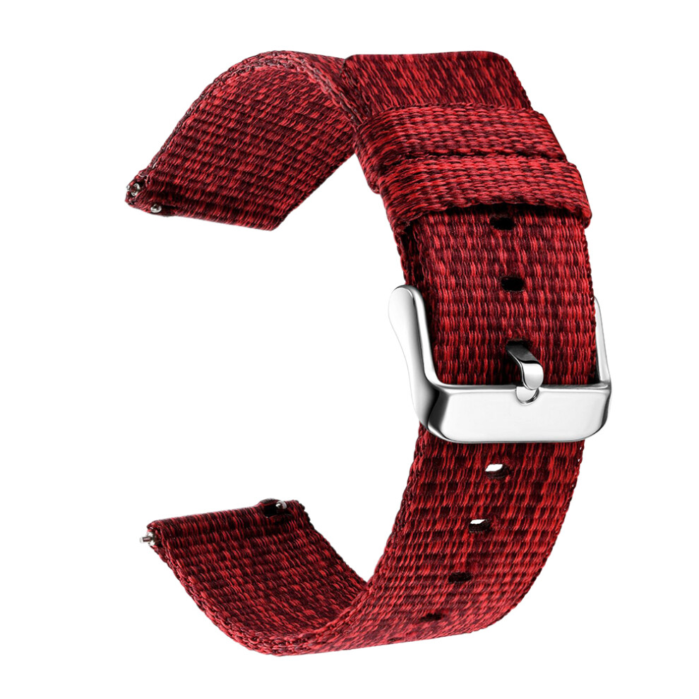 3Pcs 22Mm Thickened Nylon Canvas Watch Band For Gear S3 S2 Red 031409099999