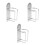 3Pcs Wall Mounted Hair Tool Organizer For Dryer And Styling Tools 9