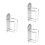 3Pcs Wall Mounted Hair Tool Organizer For Dryer And Styling Tools 8