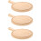 3Pcs Wooden Pizza Tray With Handle Wood Bread Board 10