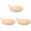 3Pcs Wooden Pizza Tray With Handle Wood Bread Board 4