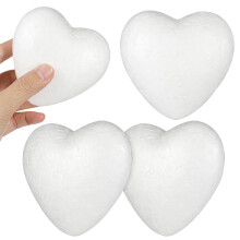 6 Pcs Heart-Shaped Polystyrene Balls 10Cm For Crafts Wedding Decor