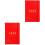 2Pcs Practical Red Planner Notepad Academic Household Writing Book 5