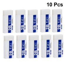 10 witte 2B tekengum voor school, kantoor en tekenen