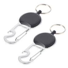 10 Pcs Carabiner Key Holder Retractable Belt Reel Badge Holder
