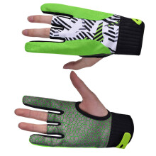 1 paar siliconen bowlen handschoenen antislip ademend - maat l groen