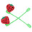 8 Pcs Strawberry Shape Straw Tips Cover Reusable Cap 1