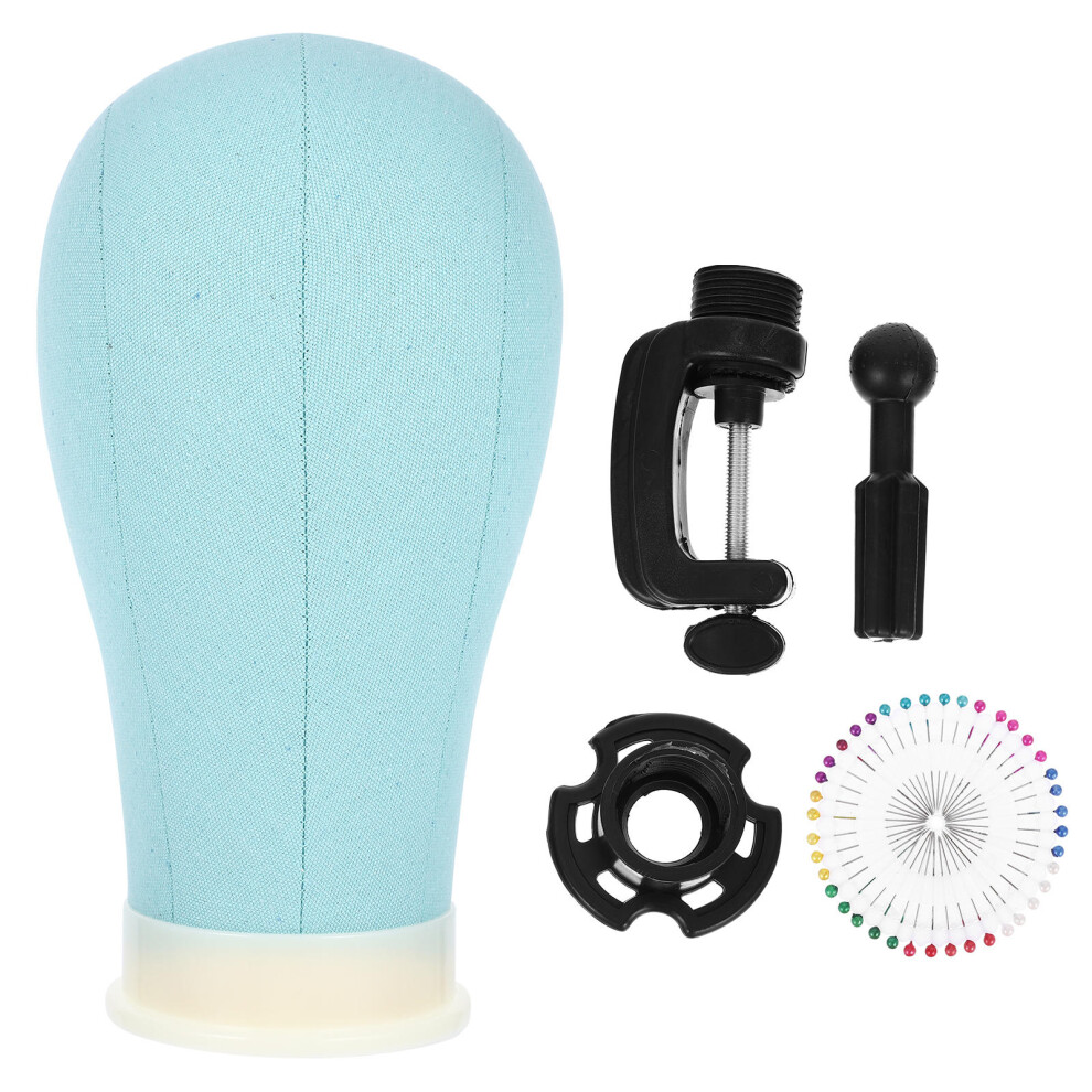 Villcase 2 Sets Artificial Head Model Wig Display Barber Practice Tool