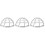 3Pcs Detector Cover 106-132Mm Bracket Guard Cage 6