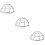 3Pcs Detector Cover 106-132Mm Bracket Guard Cage 11