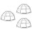 3Pcs Detector Cover 106-132Mm Bracket Guard Cage 8
