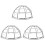 3Pcs Detector Cover 106-132Mm Bracket Guard Cage 4
