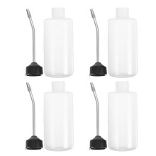 4 olieflessen 120 ml met metalen tuit, precisiedispenser