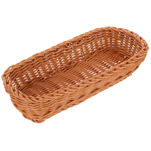 6Pcs Plastic Rattan Woven Basket For Tableware And Chopsticks Storage