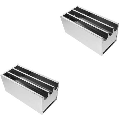 2Pcs Magnetic Cutter Base Multi-Slots Stainless Steel Holder 2