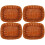 4 Pcs Plastic Square Countertop Basket For Bread Proofing 4
