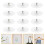 12 Pcs Self-Adhesive Hanging Nails Plastic Wall Hooks 5