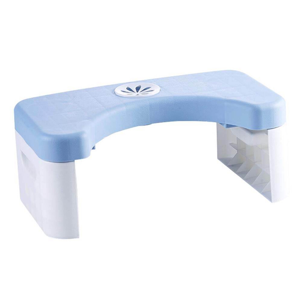Inoomp 1Pc Foldable Footstool For Bathroom Toilet Household Use (Sky-Blue)