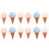 12 Pcs Cartoon Ice Cream Shape Bath Loofahs Scrubber 4