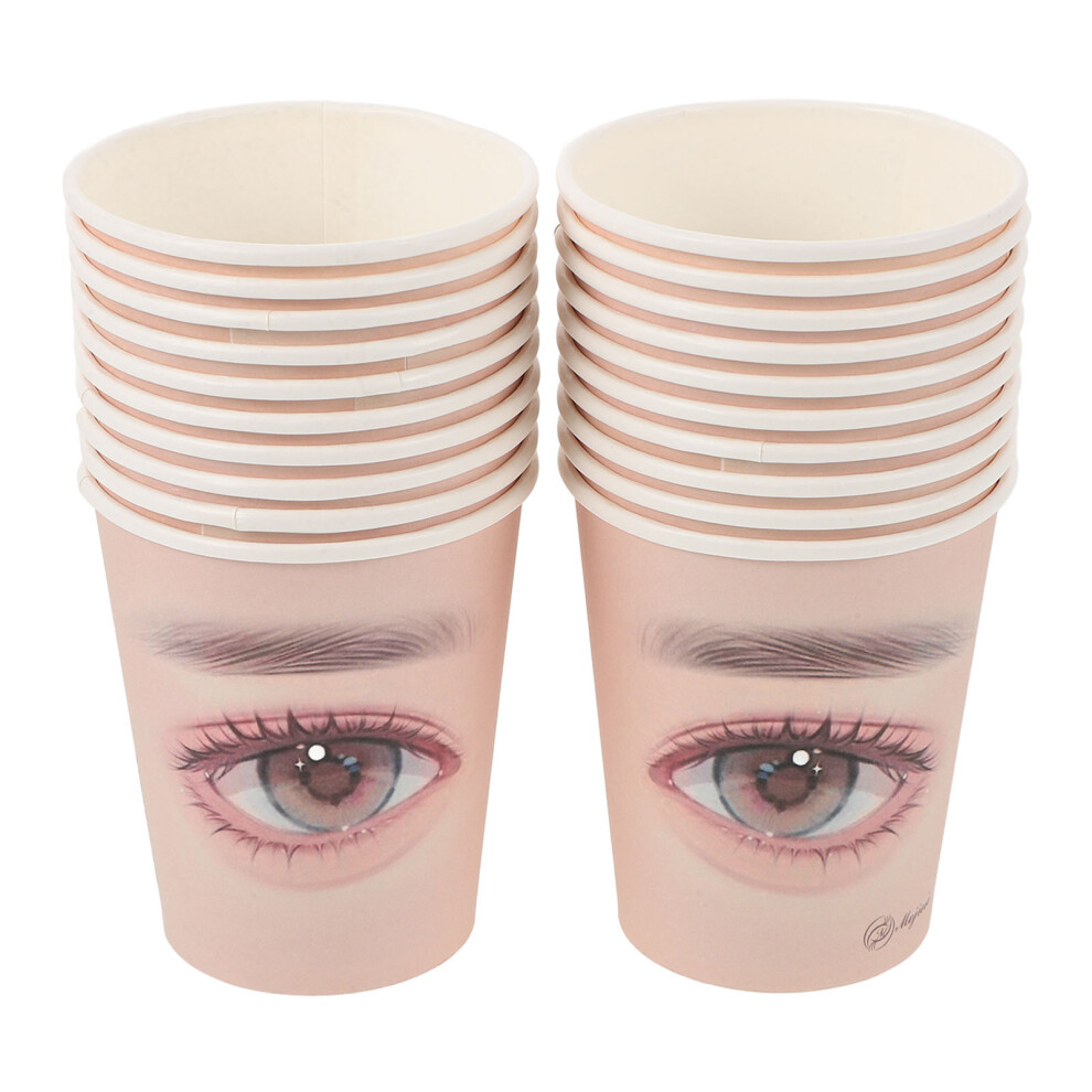 Inoomp 20Pcs Practice Lashes Paper Cups For Eyelash Extensions Training