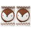 One Pair Fox Pattern Deep Coffee Knee Pads For Kids Infants 1