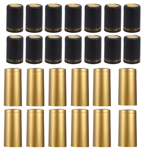 100Pièces Capsules PVC Multicolores Pour Bouchons De Bouteilles De Vin