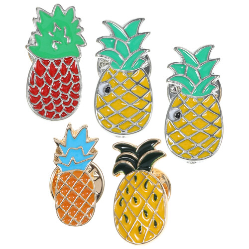 10 Pcs Original Fruit Brooches Summer Style Fresh Pineapple Design