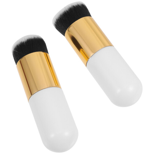 2Pcs High-Density Foundation Brush For Liquid Cream Blending