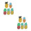 10 Pcs Original Fruit Brooches Summer Style Fresh Pineapple Design 3