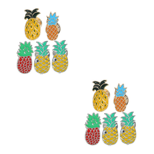 10 Pcs Original Fruit Brooches Summer Style Fresh Pineapple Design 2