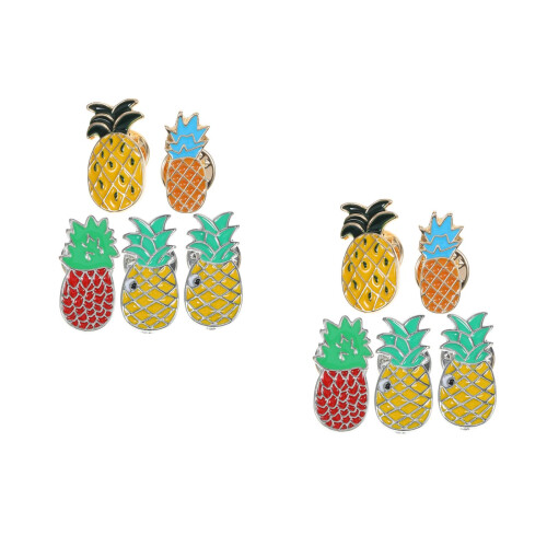 10 Pcs Original Fruit Brooches Summer Style Fresh Pineapple Design 1