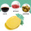 2Pcs Small Ceramic Pineapple Shaped Soy Sauce Vinegar Dishes 4