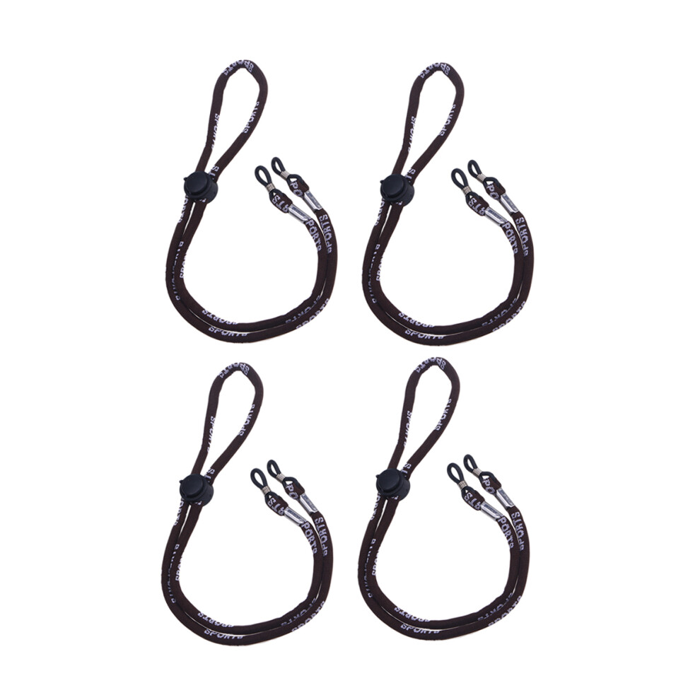 Ohphcall 4Pcs Adjustable Anti-Slip Sports Glasses Lanyard For Swimming Goggles