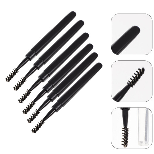 6Pcs Eyelash Brush With Lid Mascara Applicator Makeup Tool 2