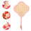 4Pcs Hand Woven Straw Fan Small Four Leaf Clover Shape 11