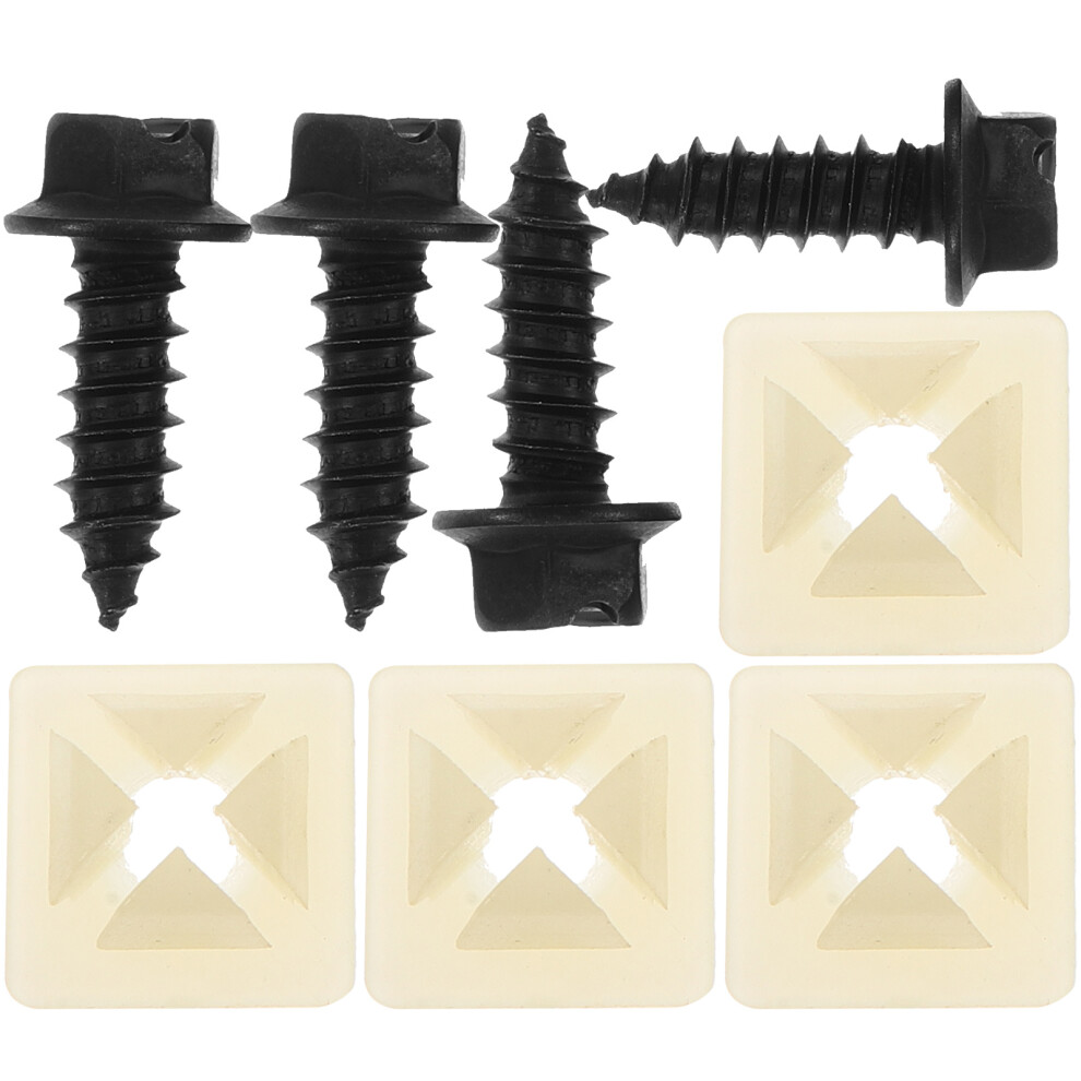2 Sets License Plate Frame Screws Clips Mounting Fasteners 031862929864
