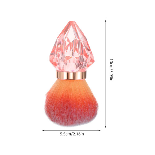 Diamond Shaped Nail Dust Brush Soft Bristles Multi Functional 1